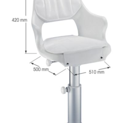 SIÈGE CAPTAIN FIXE SUR PIVOT PLASTIMO