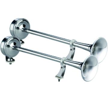 KLAXON EMX 1/2   2 TROMPES INOX DOUBLE BI-TON