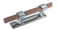 TAQUETS BOIS ET LAITON CHROME ( x 2 )